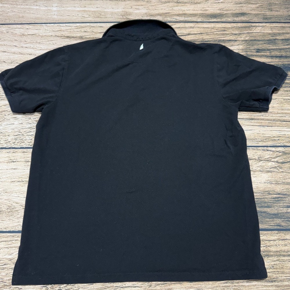 Section 119 Polo Shirt Men Large Black Grateful Dead Lightning Bolt Pique Knit - Picture 4 of 6